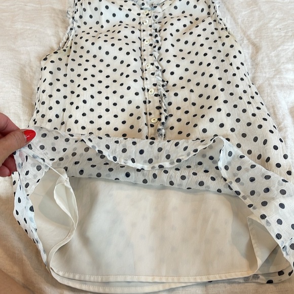 J.Crew Women’s Silk Polka Dot Blouse - Picture 4 of 9